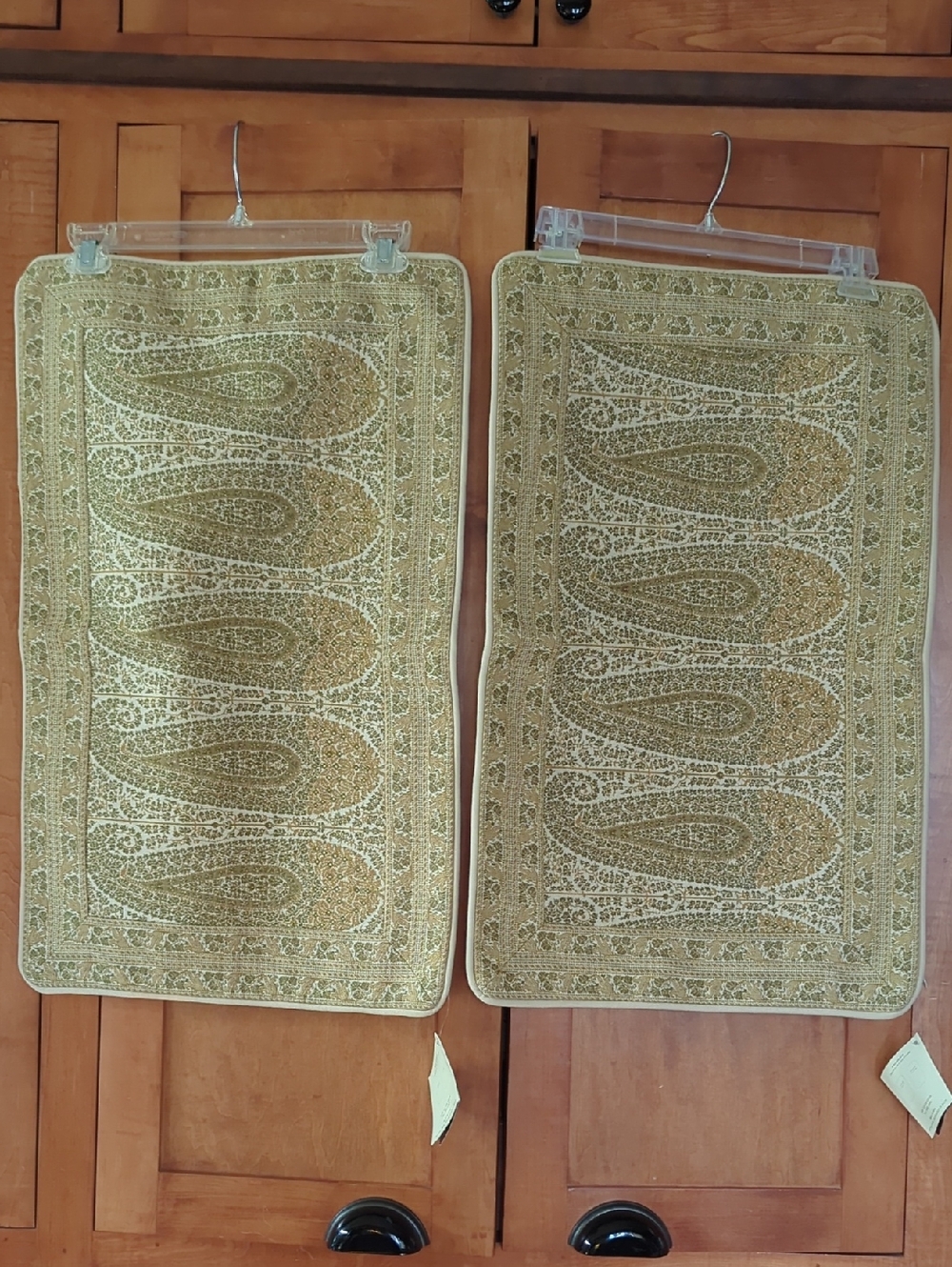 New Pottery Barn Gold Summer Paisley Accent Pillow Case Only- Set of 2
